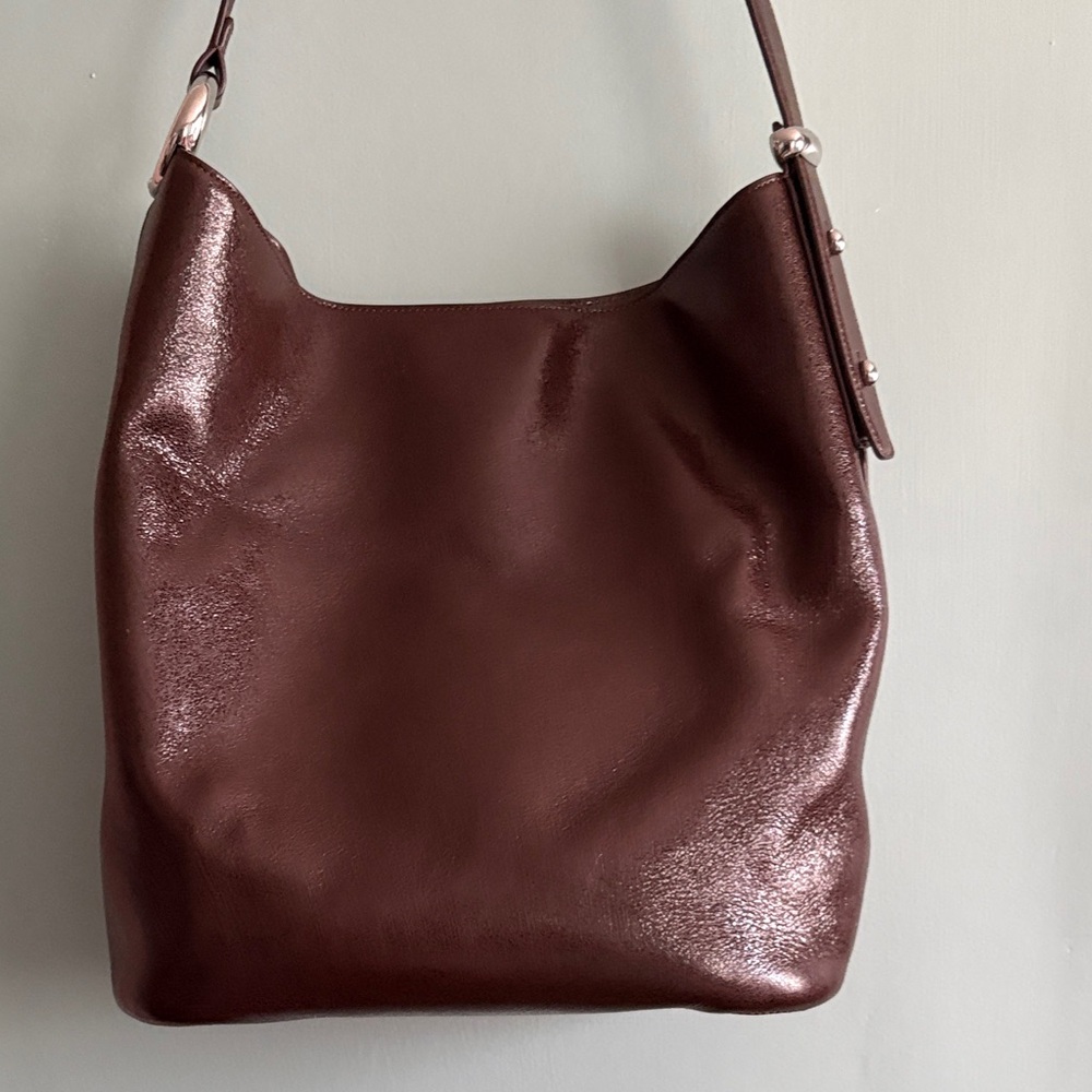 kate spade Shiny Brown Leather Shoulder Bag